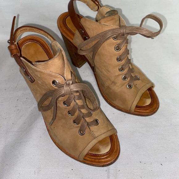 Rag & Bone Lace up Sling Back open toe Heels sz6.5 - Picture 4 of 13
